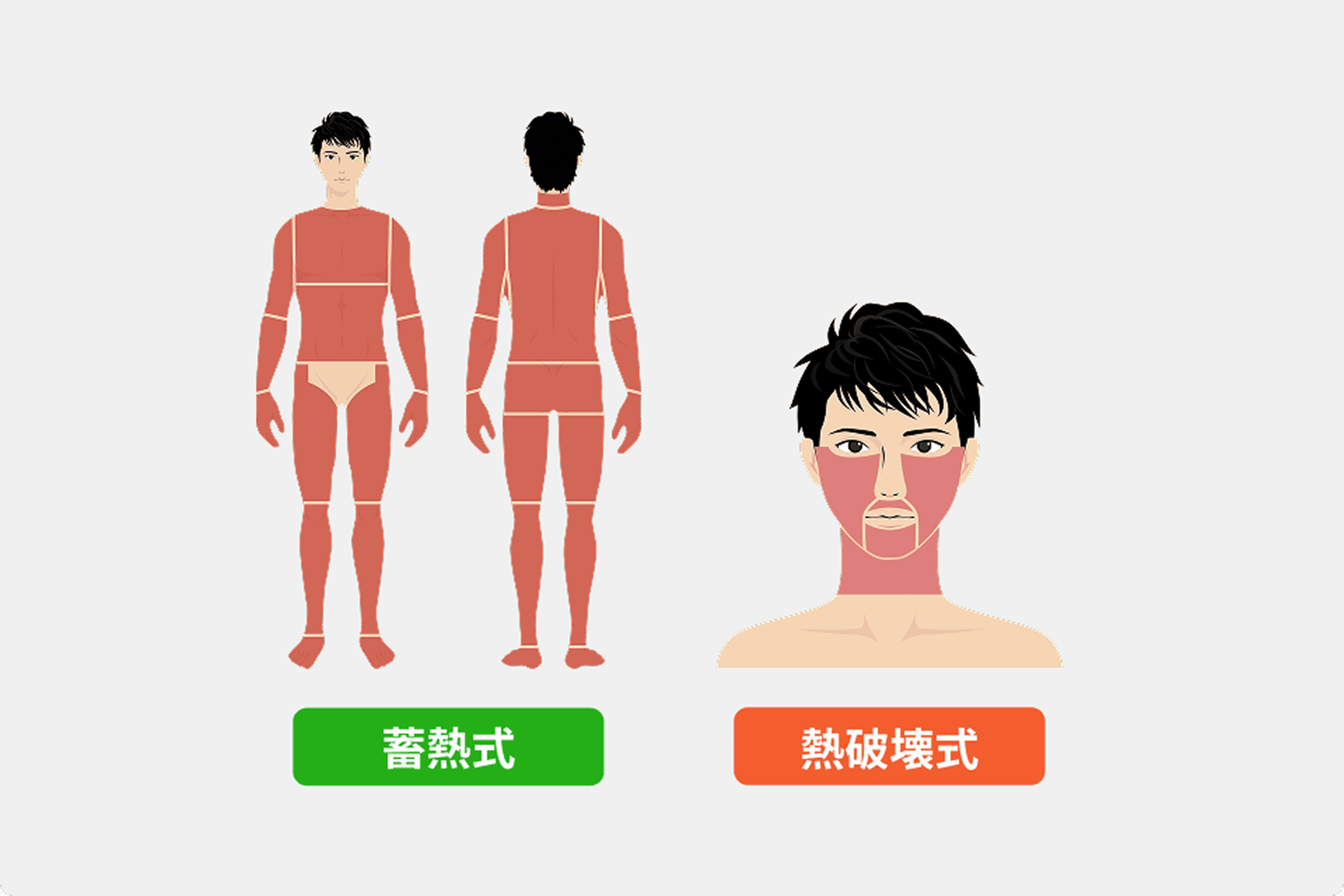 全身 + ヒゲ脱毛の照射範囲