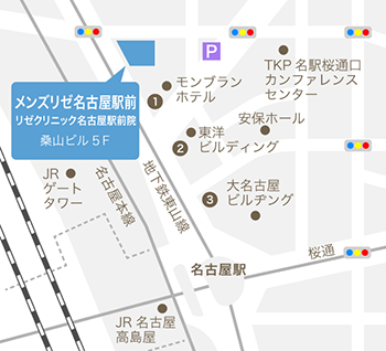 メンズリゼ名古屋駅前 地図