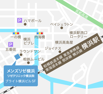 メンズリゼ横浜 地図