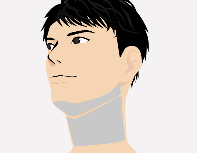 イラスト：あご・あご下